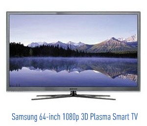 The Samsung PN64D8000 64-inch 1080p 3D Plasma 8000 Series Smart TV has all the bells and whistles you could want, and then some.