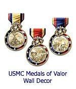 United States Marine Corps Medals Of Valor Wall Decor Collection